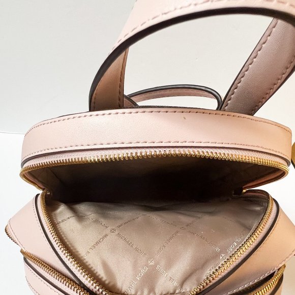 Michael Kors Jaycee Medium Backpack MK Signature Brown Pink - Picture 9 of 10